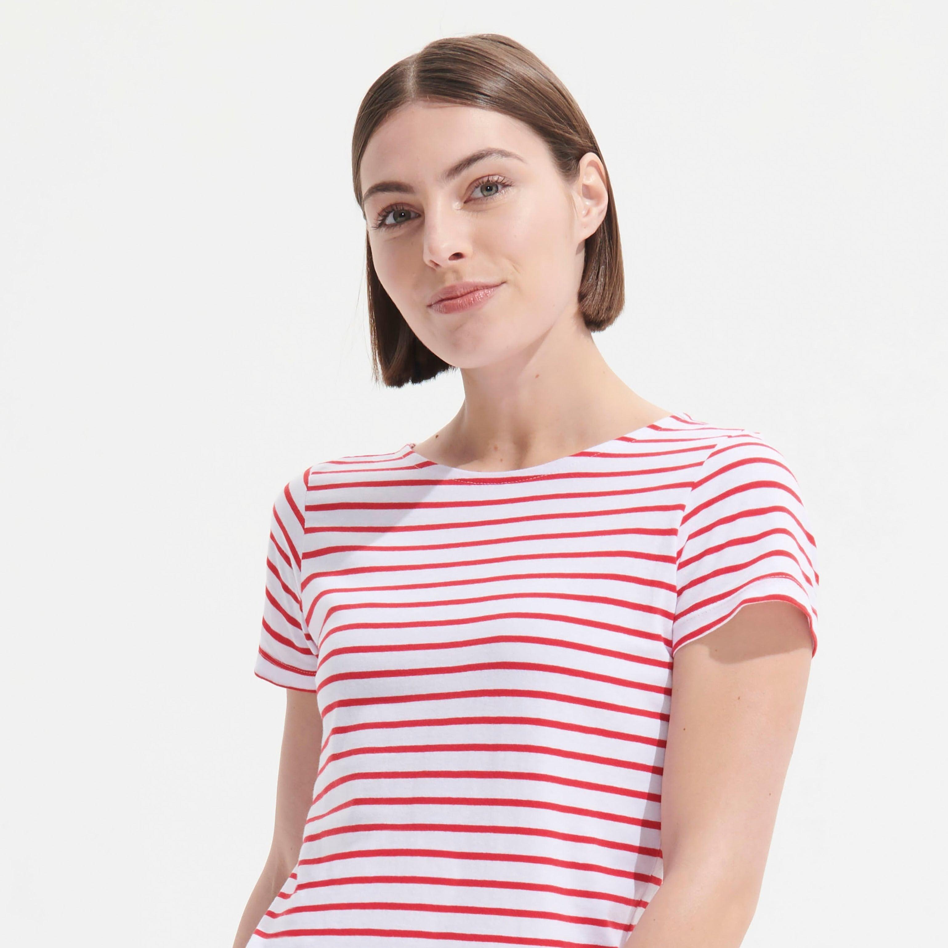 Tee-shirt Femme col rond rayé MILES WOMEN - alēlu