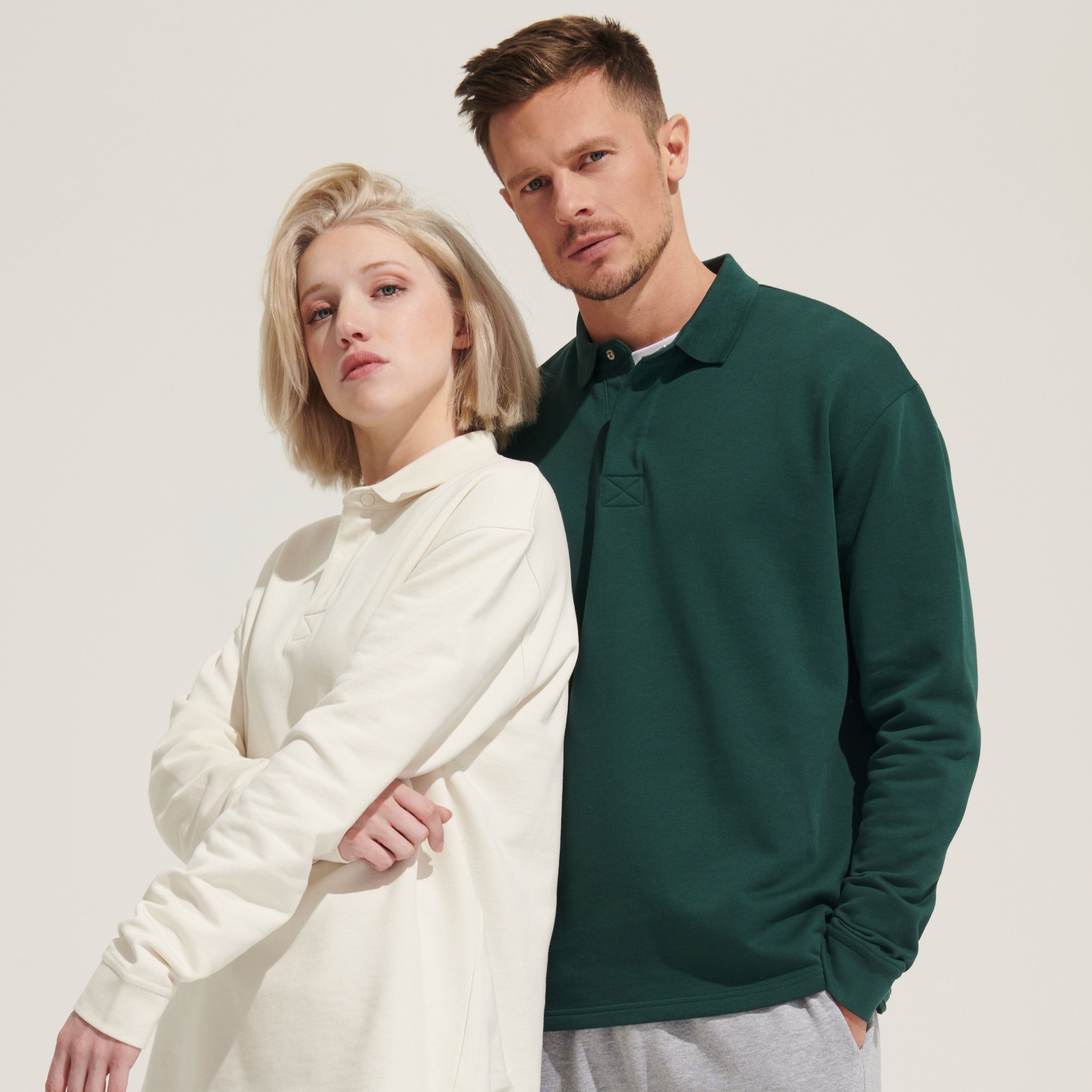 Sweat-shirt Unisexe col polo HERITAGE - alēlu